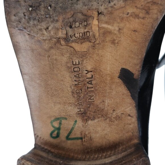 Bruno Magli Formal Opera Dress Shoes Men 7 Black Leather Tuxedo Bow Loafer Italy - Picture 12 of 12